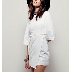 White mini free people Hudson asymmetrical dress